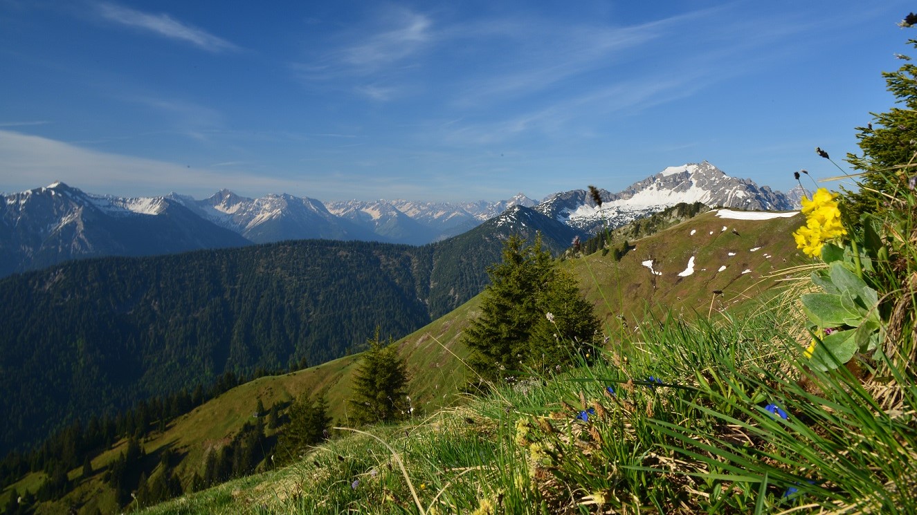 Blick von der Krinnenspitze zur Leilachspitze