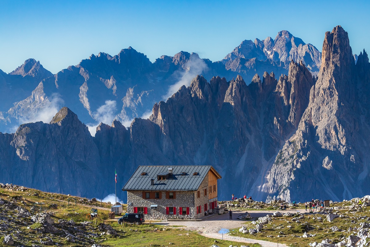 Schutzhütte in den Bergen